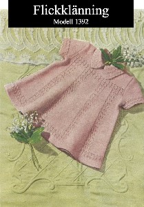Flickklänning modell 1392. Sticka ett unikt plagg efter mönster från förr.