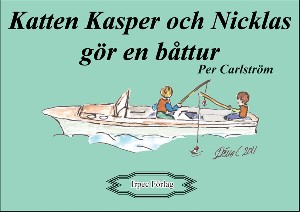 Katten Kasper och Nicklas åker båt